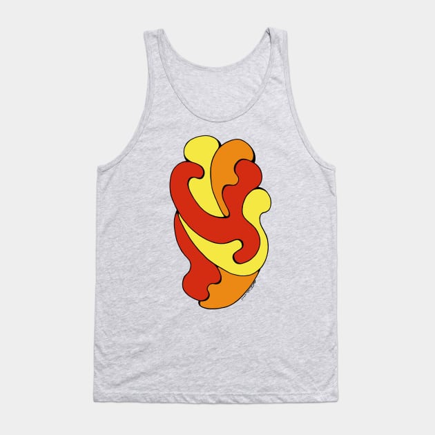 Embracing Curves (Yellow, Red, Orange) Tank Top by AzureLionProductions